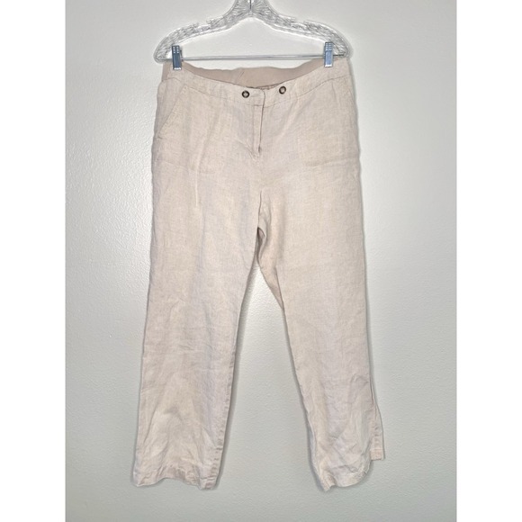 Carter Club Pants - Carter Club Petite Classic Fit Linen Blend Pants Beige Size 10P
